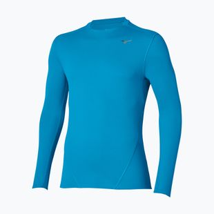 Лонгслів для бігу чоловічий Mizuno Tech Thermal Charge Breath Thermo Long Sleeve Tee blue jewel