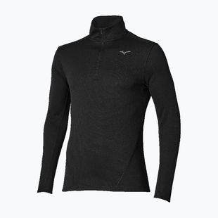 Лонгслів для бігу чоловічий Mizuno Tech Thermal Charge Breath Thermo Half Zip Long Sleeve Tee black