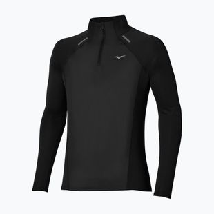 Лонгслів для бігу чоловічий Mizuno Active Dryaeroflow Hybrid Long Sleeve Top Black