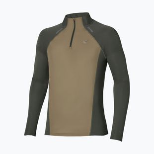 Лонгслів для бігу чоловічий Mizuno Active Dryaeroflow Hybrid Long Sleeve Top Forest Night