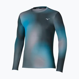 Лонгслів для бігу чоловічий Mizuno Core Graphic Long Sleeve Tee dark slate