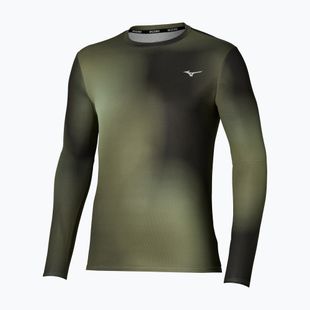 Лонгслів для бігу чоловічий Mizuno Core Graphic Long Sleeve Tee Forest Night