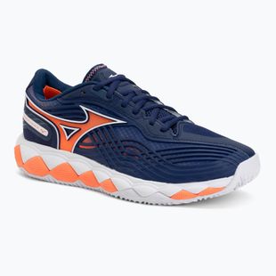 Кросівки тенісні чоловічі Mizuno Wave Enforce Tour 2 CC beacon blue/white/lava orange