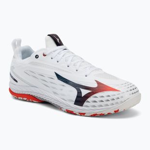 Кросівки тенісні чоловічі Mizuno Wave Drive Neo 4 white/insignia blue/orange