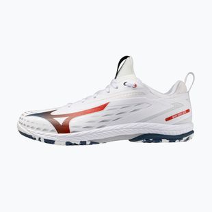 Кросівки тенісні чоловічі Mizuno Wave Drive Neo 4 white/insignia blue/orange