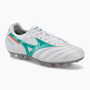 Кросівки футбольні Mizuno Morelia II Japan FG white/arcadia/lava orange