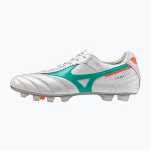 Кросівки футбольні Mizuno Morelia II Japan FG white/arcadia/lava orange