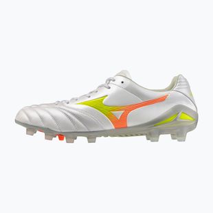 Кросівки футбольні Mizuno Monarcida Neo III Elite FG white/evening primrose/lava orange