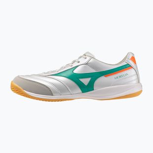 Кросівки футбольні Mizuno Morelia Sala Pro IN white/arcadia/lava orange
