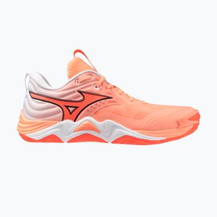 Кросівки волейбольні Mizuno Wave Momentum Elite flamingo coral/lava orange/white