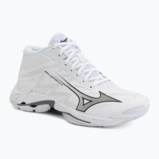 Кросівки волейбольні Mizuno Wave Lightning Elite Mid White/Ultimate Gray/Black