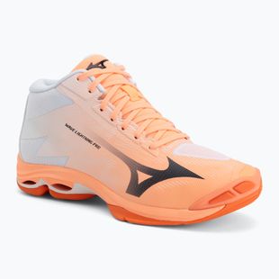 Кросівки волейбольні Mizuno Wave Lightning Pro Mid flamingo coral/carbon/white
