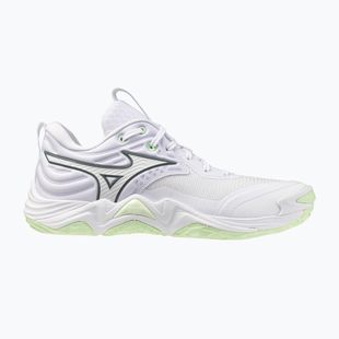 Кросівки волейбольні жіночі Mizuno Wave Momentum Elite white/balsam green/ambrosia
