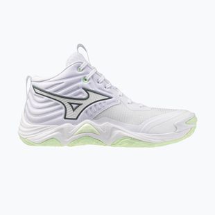 Кросівки волейбольні жіночі Mizuno Wave Momentum Elite Mid white/balsam green/ambrosia