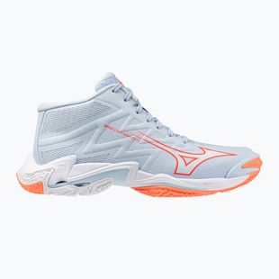 Кросівки волейбольні жіночі Mizuno Wave Lightning Elite Mid blue finch/whitelava orange