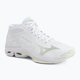 Кросівки волейбольні жіночі Mizuno Wave Lightning Pro Mid white/aqua gray/ambrosia
