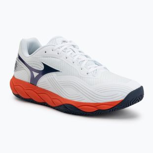 Кросівки тенісні чоловічі Mizuno Wave Enforce Court 2 AC white/insignia blue/orange