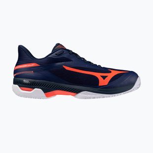 Кросівки тенісні чоловічі Mizuno Wave Exceed Court CC beacon blue/lava orange/white