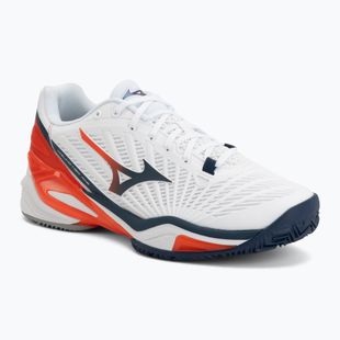 Кросівки тенісні чоловічі Mizuno Neo Ace CC white/insignia blue/orange