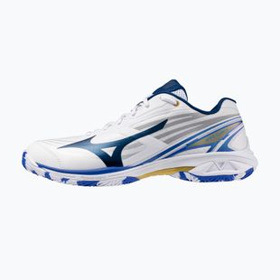 Кросівки для бадмінтону жіноче Mizuno Wave Claw 4 white/dazzling blue/stargazer