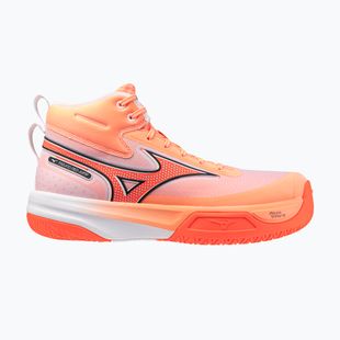 Кросівки волейбольні Mizuno Neo Jump Mid flamingo coral/lava orange/white