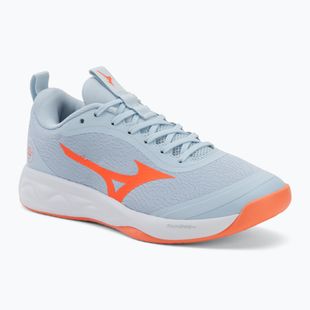 Кросівки волейбольні жіночі Mizuno Wave Luminous Pro blue finch/lava orange/flamingo coral