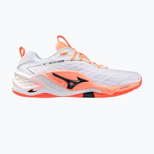 Кросівки гандбольні Mizuno Wave Stealth Neo 2.1 white/black/flamingo coral