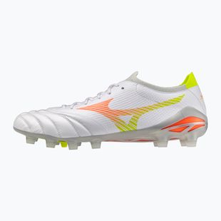 Кросівки футбольні Mizuno Morelia Neo V β Pro FG white/lava orange/evening primrose