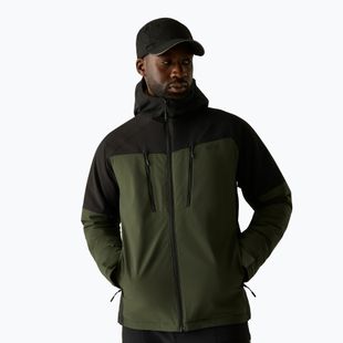 Куртка дощовик чоловіча REGATTA Highton Stretch Padded dark khaki/black