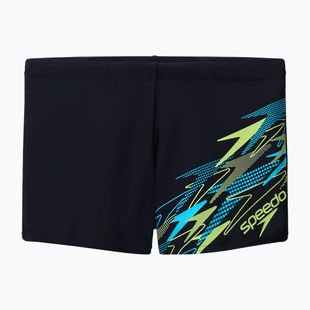 Плавки-боксерки чоловічі Speedo Medley Logo Aquashort anthracite/hyper teal