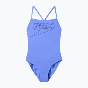 Жіночий цілісний купальник для плавання Speedo Endurance+ Logo Thin Strap місячно-лавандовий