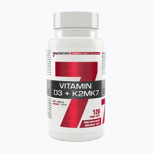 Vitamin D3+K2 MK7 7Nutrition комплекс вітамінів 120 капсул 7Nu000443