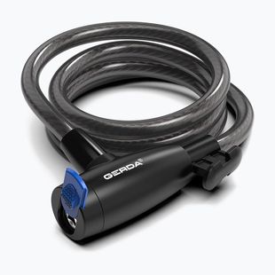 Велосипедний замок GERDA FLEX 1500/12T чорний