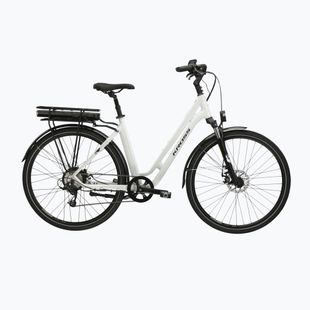 Велосипед електричний KROSS Sentio Hybrid 1.0 el. 504 Wh перлинний/чорний/глянцевий