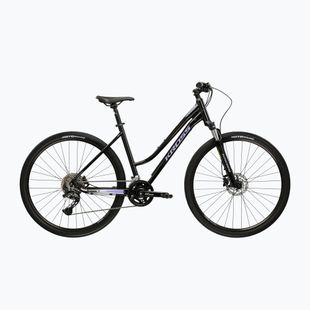 Велосипед кросовий жіночий KROSS Evado 7.0 W чорний/фіолетовий