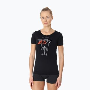 Футболка термічна жіноча Brubeck Outdoor Merino Wool Pro чорний/сарна