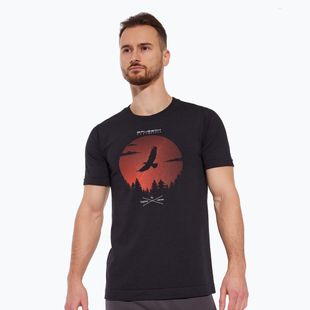 Чоловіча термофутболка Brubeck SS1265 Outdoor Wool Pro чорна