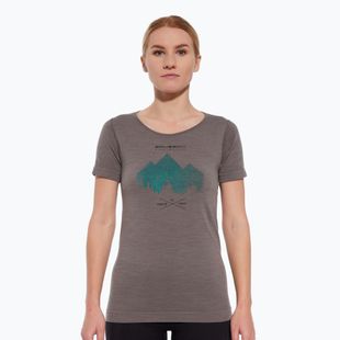 Футболка термічна жіноча Brubeck Outdoor Merino Wool Pro SS grey/deer