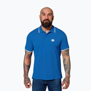 Футболка поло чоловіча Pitbull Polo Pique Stripes Regular royal blue