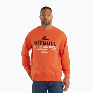 Кофта чоловіча Pitbull Surfing Dog Crewneck Sweatshirt bright salmon