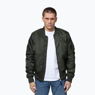 Куртка чоловіча Pitbull Hacket Washed Bomber dark green