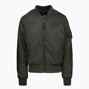 Куртка чоловіча Pitbull Hacket Washed Bomber dark green