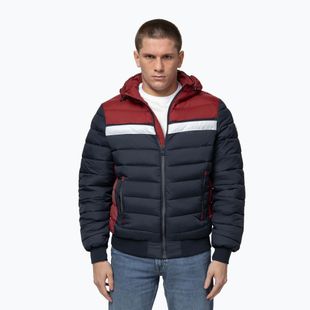 Куртка зимова чоловіча Pitbull Rubio Quilted Hooded dark navy/red