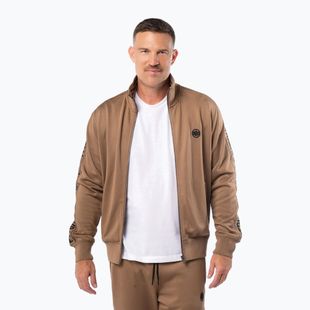 Кофта чоловіча Pitbull Trackjacket Tape Logo Terry Group coyote brown