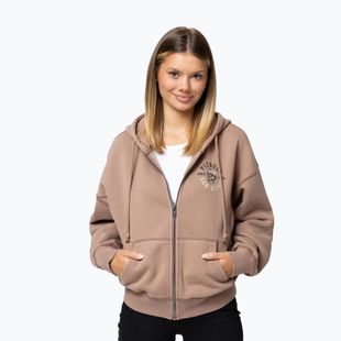 Кофта жіноча Pitbull Skull Surf Hooded Zip chocolate mousse