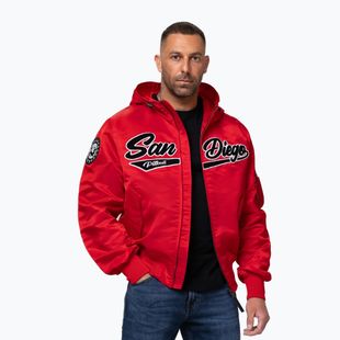 Куртка чоловіча Pitbull Aero Flight Hooded fluo/red