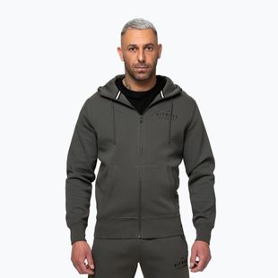 Кофта чоловіча Pitbull Sampson Hooded Zip Sweatshirt grey/green