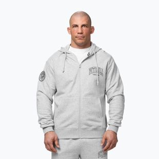 Кофта чоловіча Pitbull Badger Hooded Zip grey/melange