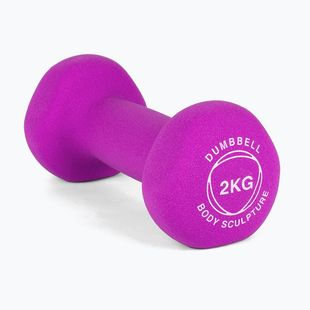 Гантеля гумова Body Sculpture BW 513 z PVC 2 kg purple