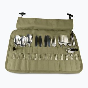 Набір столових приборів OFFLANDER Camping Cutlery Set with Case green